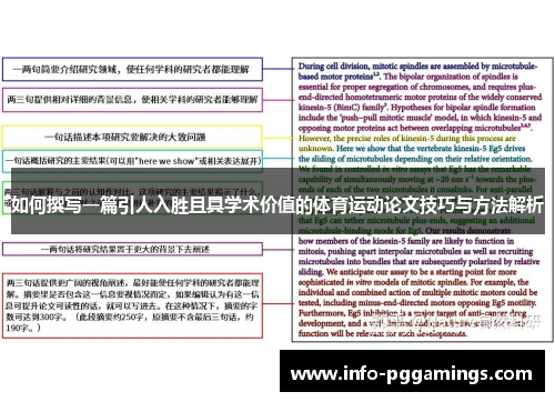 如何撰写一篇引人入胜且具学术价值的体育运动论文技巧与方法解析